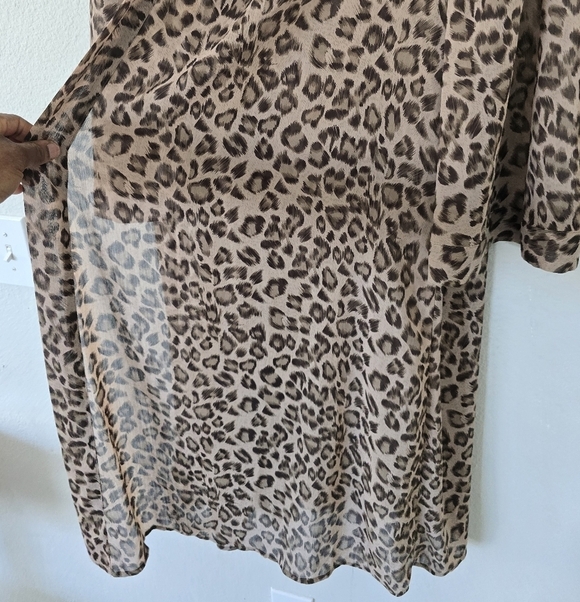 Susan Graver Kimono Long Cardigan Plus Womens Lightweight Animal Print One Size - Picture 10 of 12